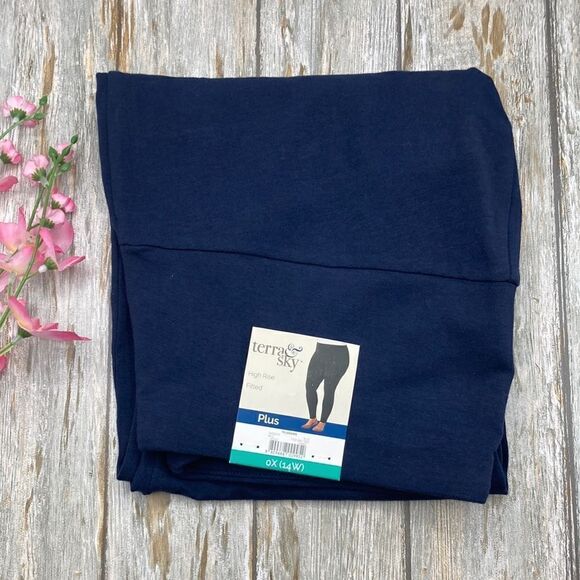 Women's Plus Size High Waist Soft Comfy Leggings Size 0X (14W) - Picture 1 of 8